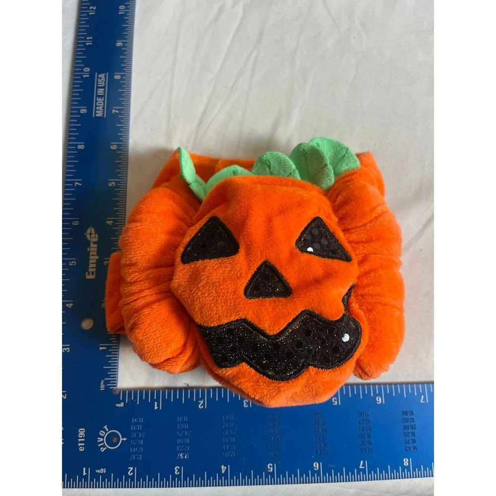 Cat‎ Costume Orange Plush Pumpkin Jack-O-Lantern Halloween - Backpack
